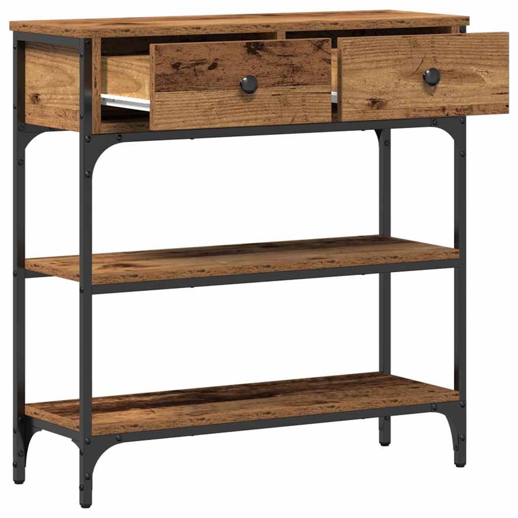 Table Console avec tiroir Bois ancien 72,5 x 25 x 75 cm - XIOS