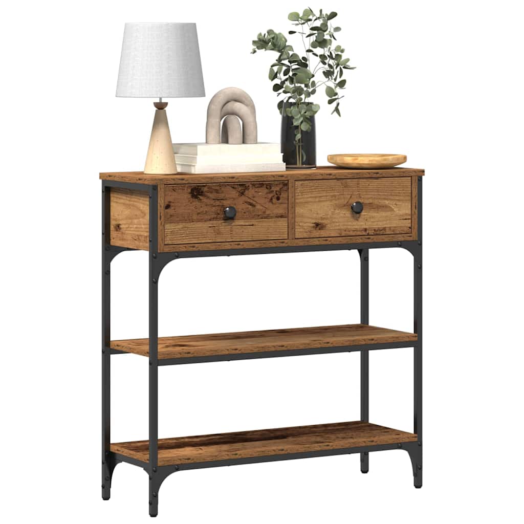 Table Console avec tiroir Bois ancien 72,5 x 25 x 75 cm - XIOS
