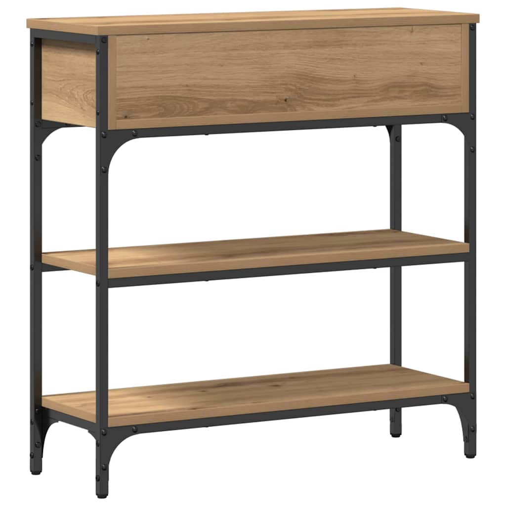 Table Console avec tiroir chêne artisanal 72,5 x 25 x 75 cm - XIOS