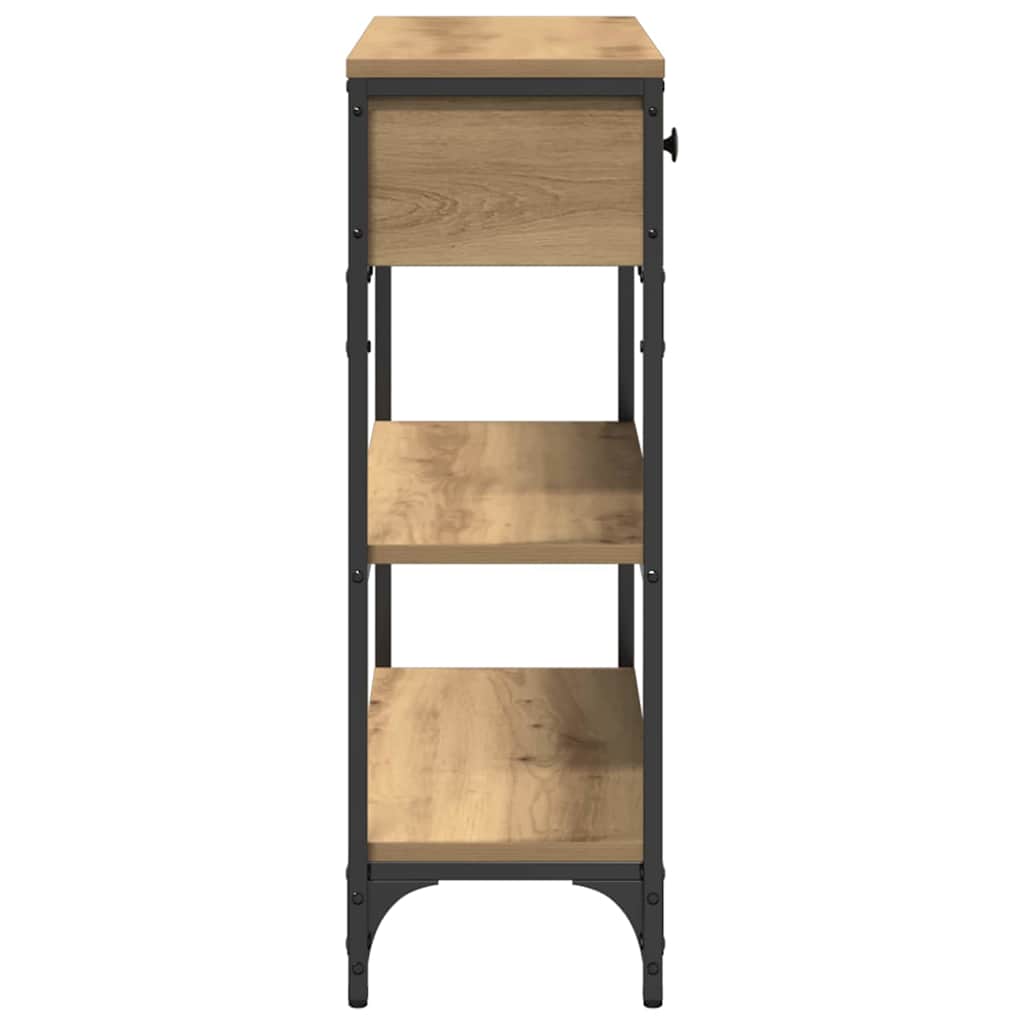 Table Console avec tiroir chêne artisanal 72,5 x 25 x 75 cm - XIOS
