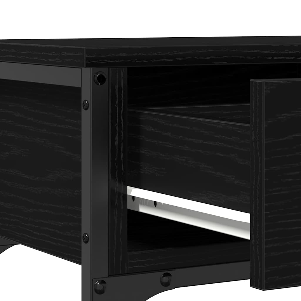 Table Console avec tiroir Chêne noir 72,5 x 25 x 75 cm - XIOS
