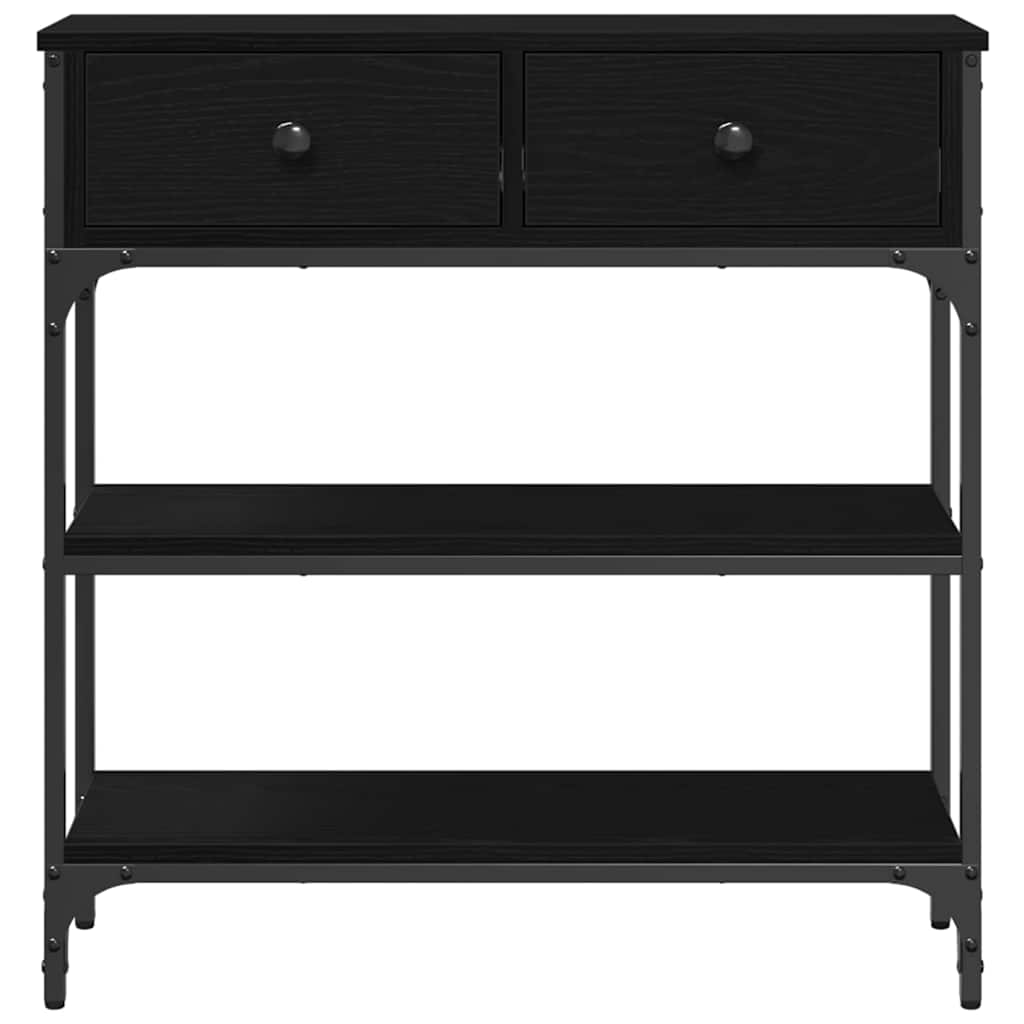Table Console avec tiroir Chêne noir 72,5 x 25 x 75 cm - XIOS
