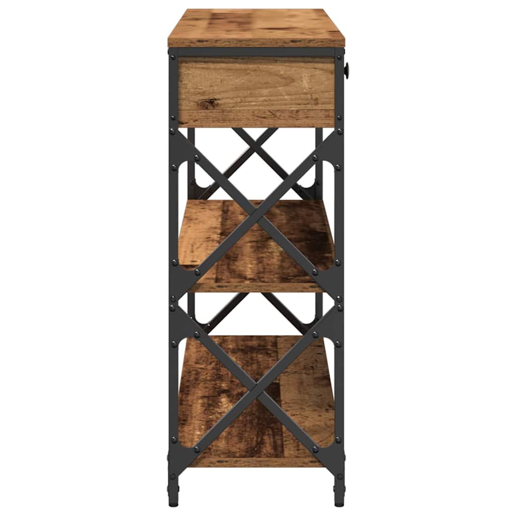 Table Console avec tiroir Bois ancien 100 x 28 x 75 cm - XIOS