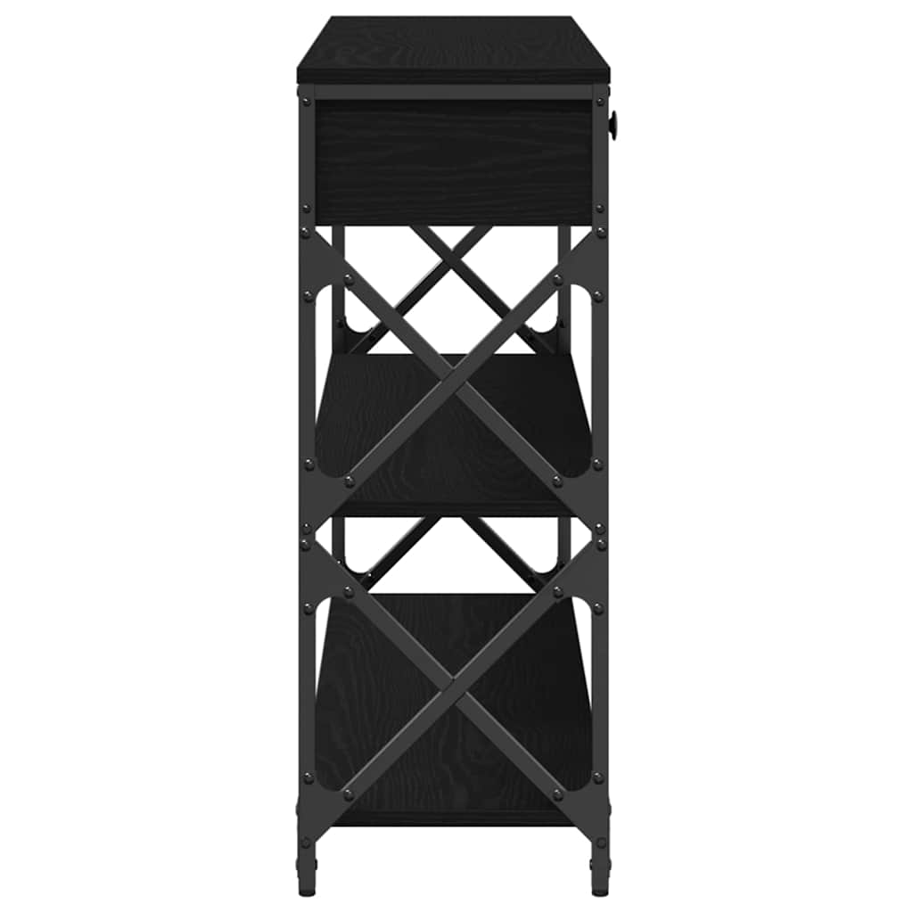 Table Console avec tiroir Chêne noir 100 x 28 x 75 cm - XIOS