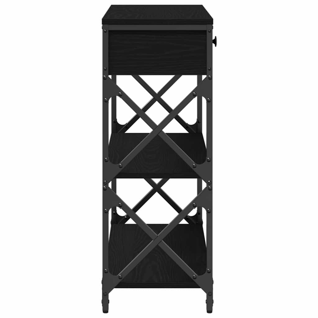 Table Console avec tiroir Chêne noir 75 x 28 x 75 cm - XIOS