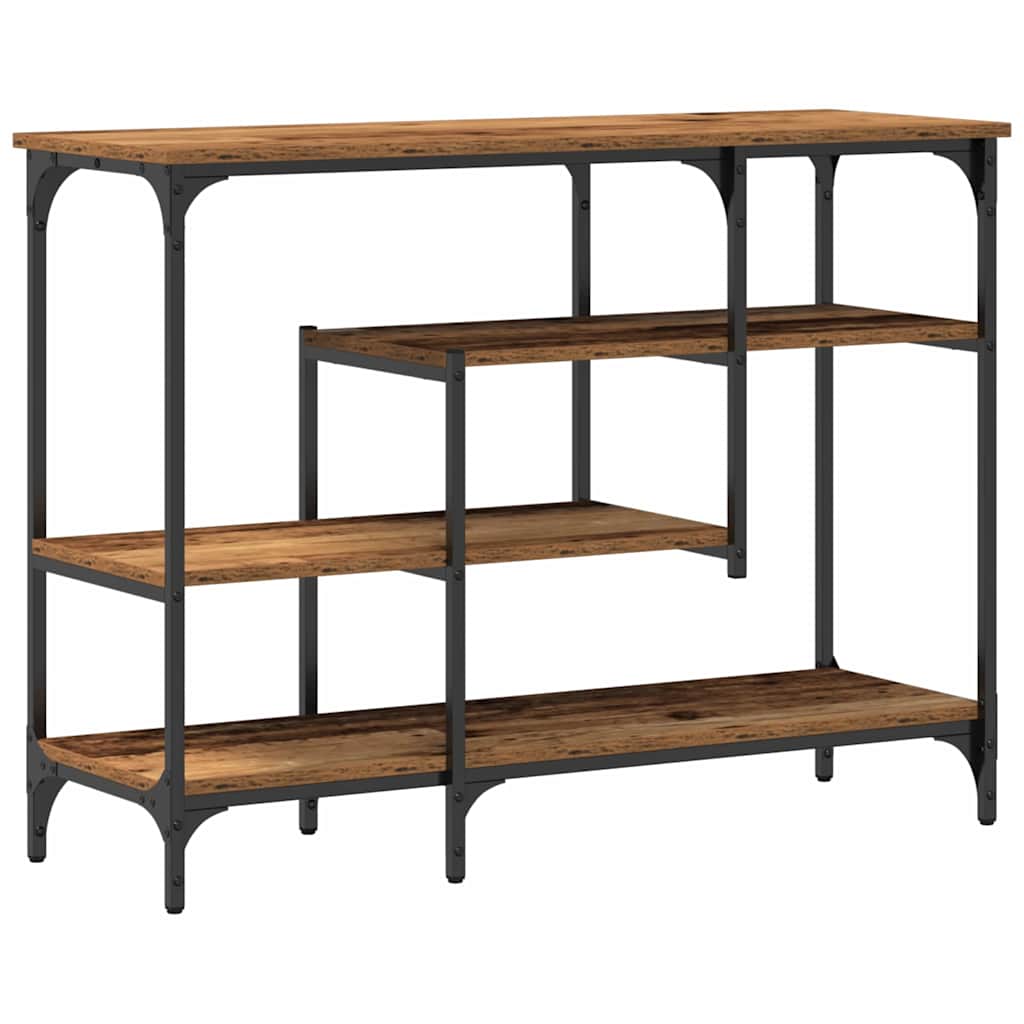 Table Console avec étagère Bois ancien 100 x 35 x 75 cm - XIOS
