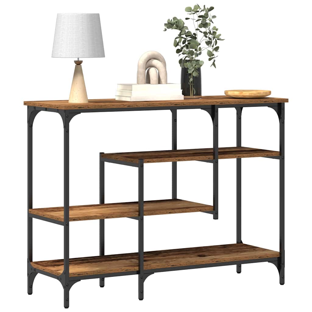 Table Console avec étagère Bois ancien 100 x 35 x 75 cm - XIOS