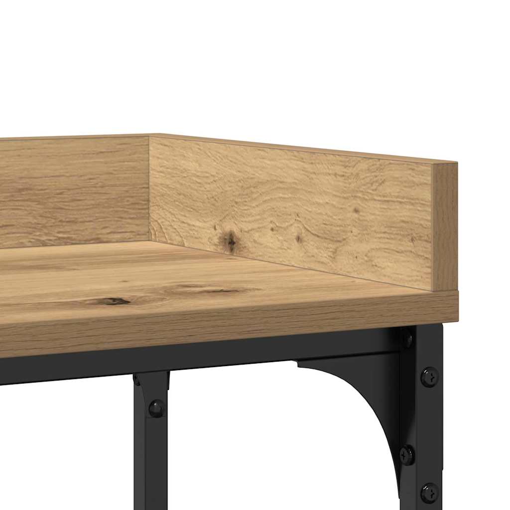 Table Console avec étagère chêne artisanal 100 x 30 x 80 cm - XIOS