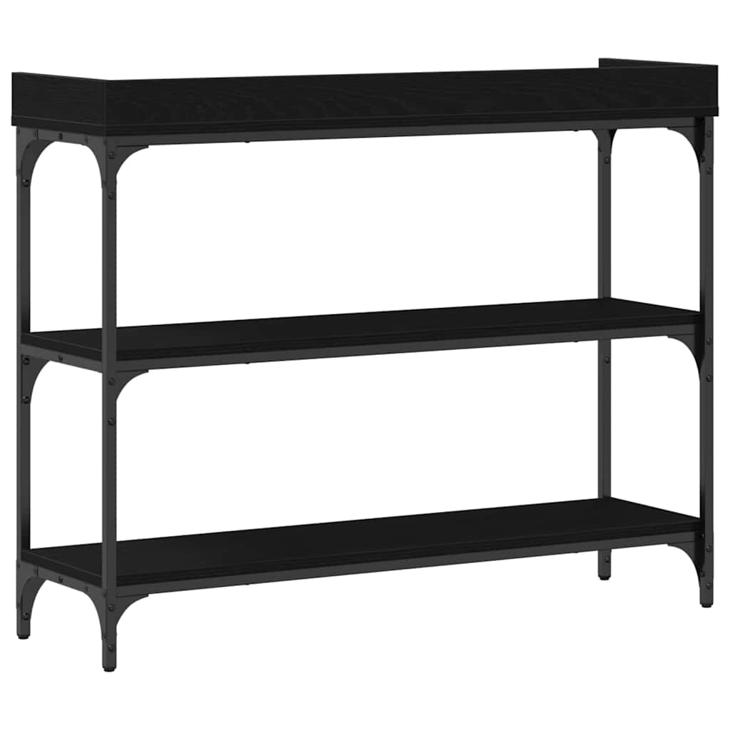 Table Console avec étagère Chêne noir 100 x 30 x 80 cm - XIOS