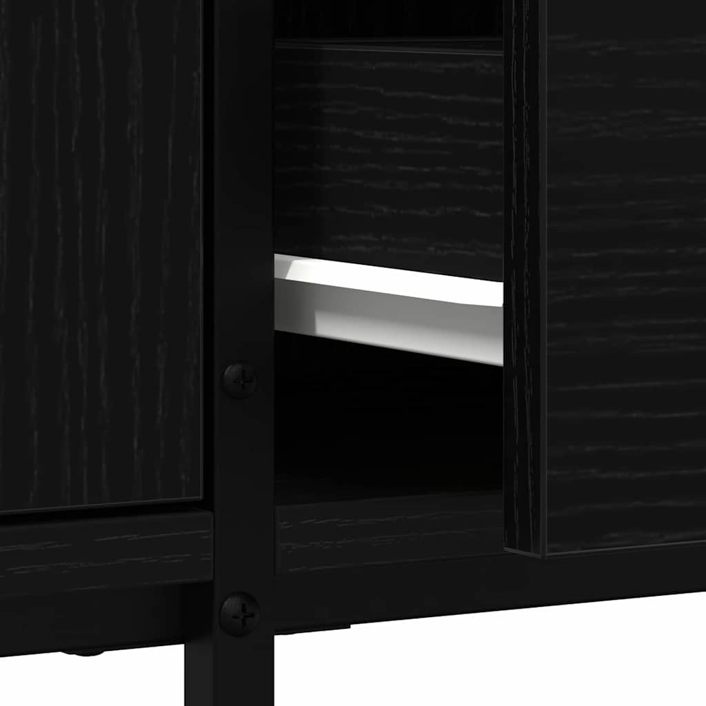 Meuble TV Chêne noir 200 x 25 x 44 cm Bois d'ingénierie - XIOS