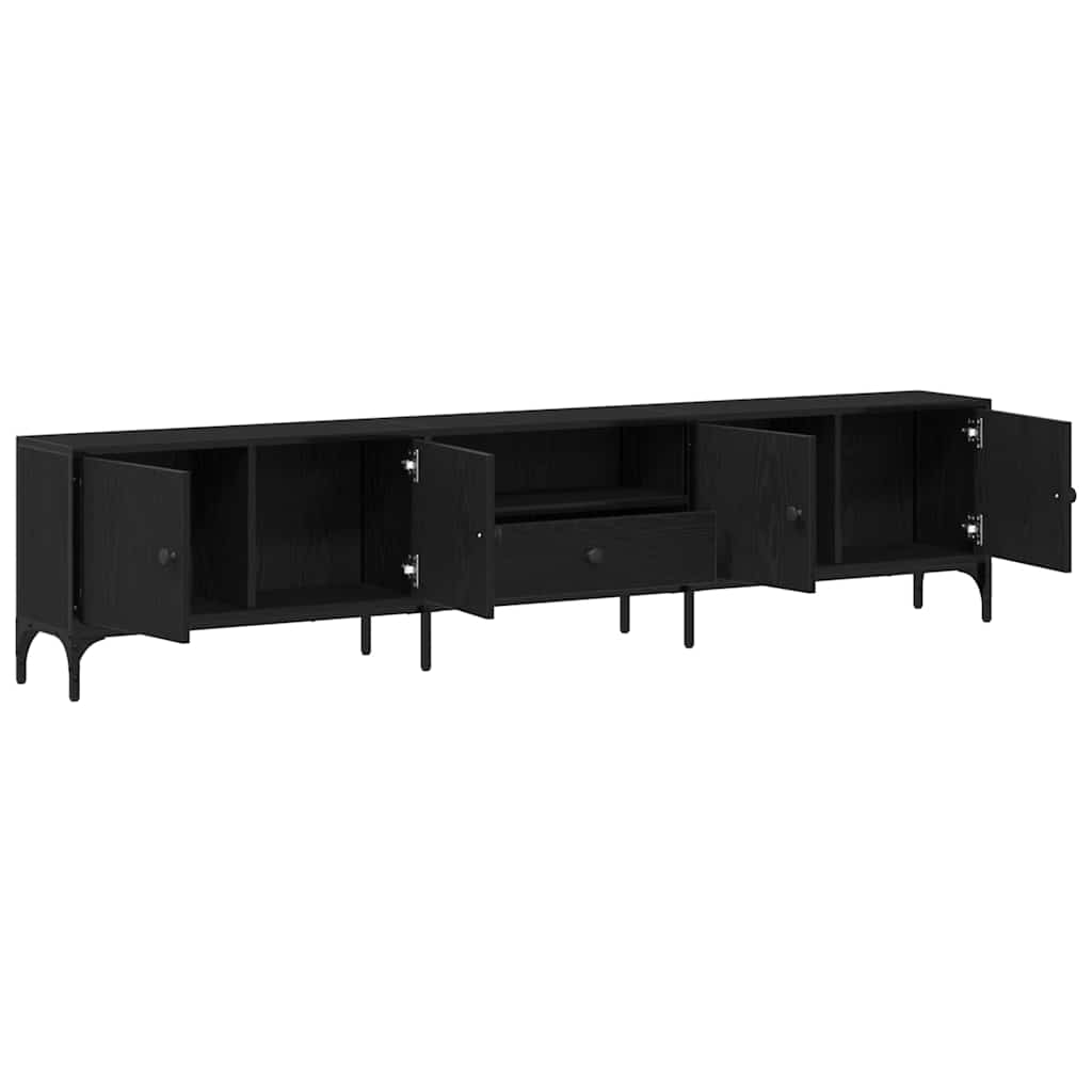 Meuble TV Chêne noir 200 x 25 x 44 cm Bois d'ingénierie - XIOS
