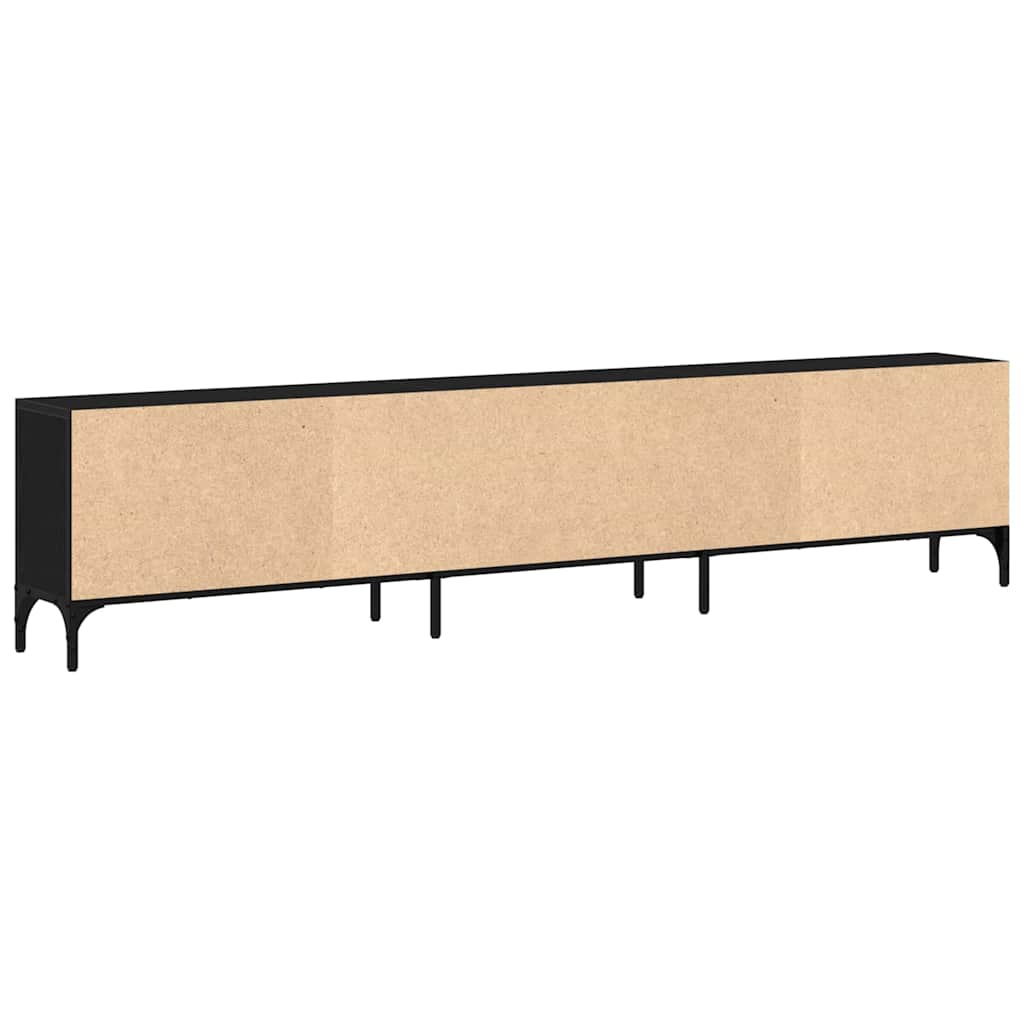 Meuble TV Chêne noir 200 x 25 x 44 cm Bois d'ingénierie - XIOS