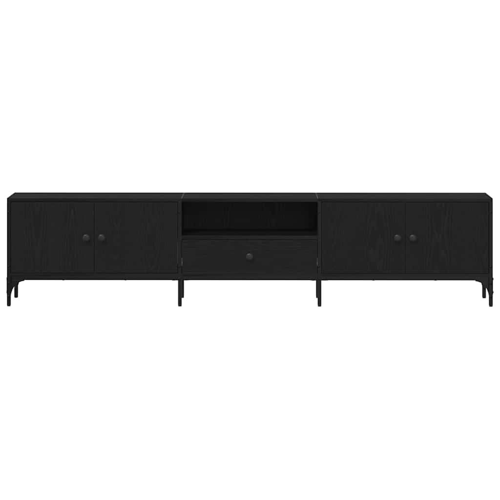 Meuble TV Chêne noir 200 x 25 x 44 cm Bois d'ingénierie - XIOS