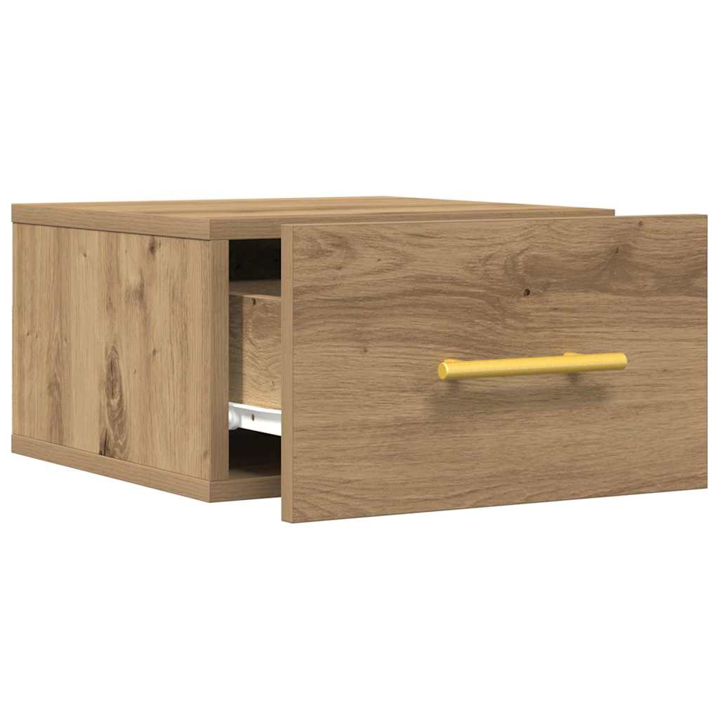 Tables de chevet 2 pcs Murales Chêne Artisan 35x35x20 cm