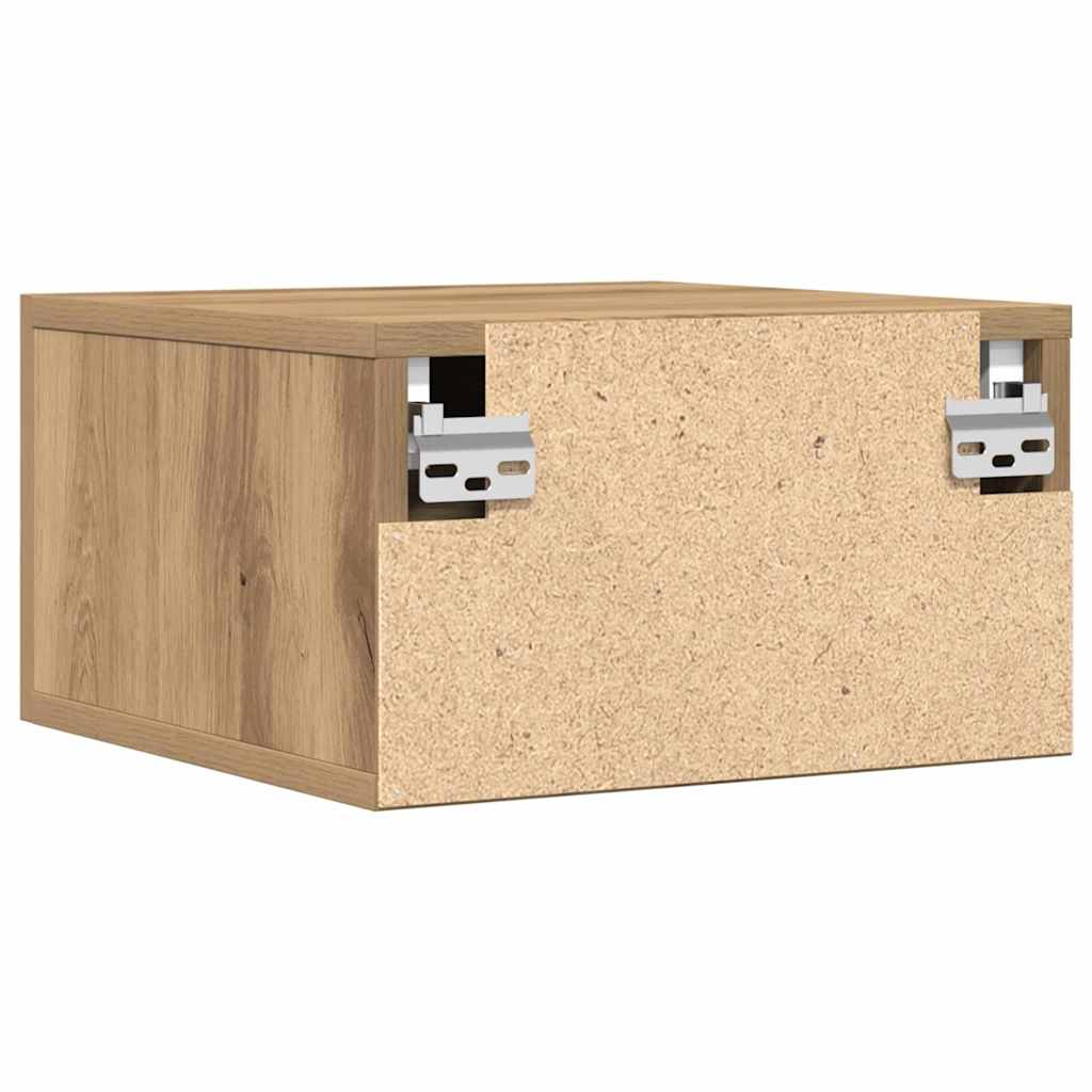 Tables de chevet 2 pcs Murales Chêne Artisan 35x35x20 cm