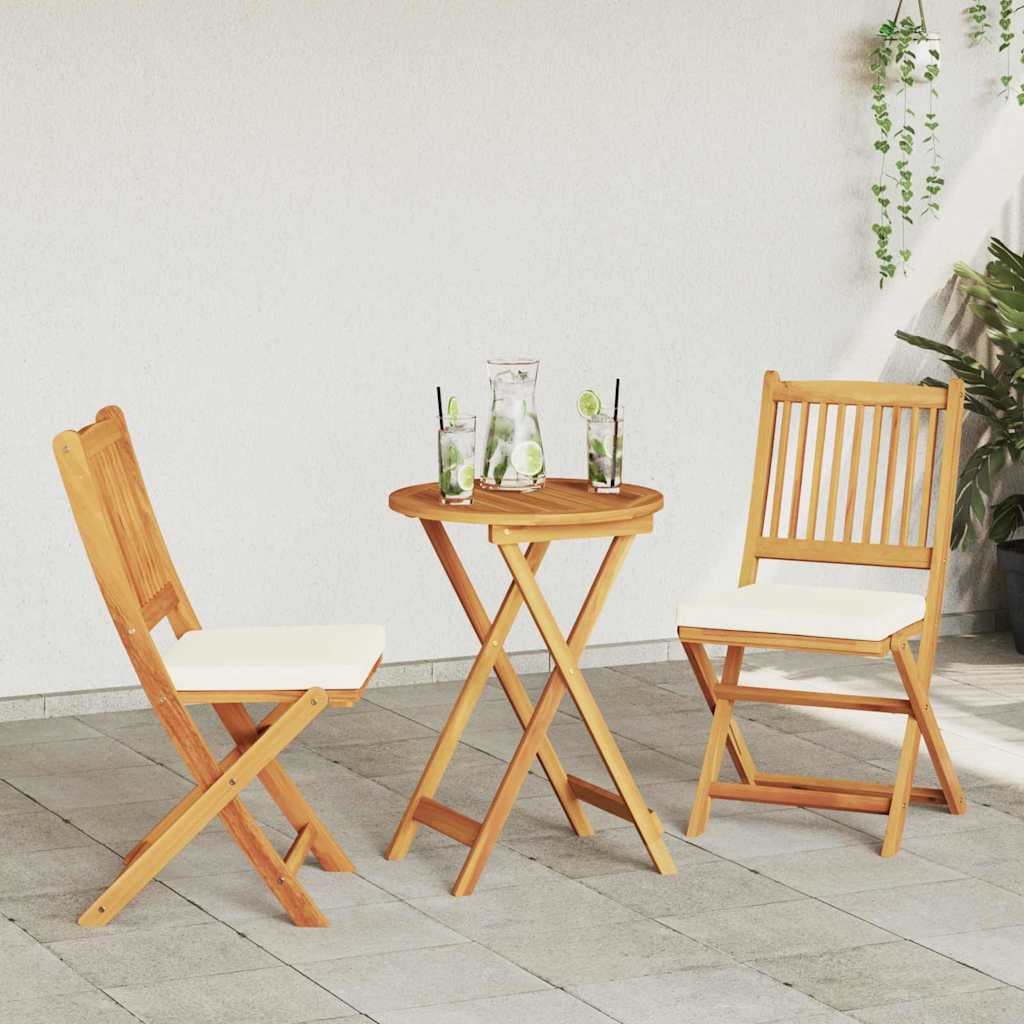 Ensemble bistro de jardin 3 pcs Marron Bois d'Acacia Massif - XIOS