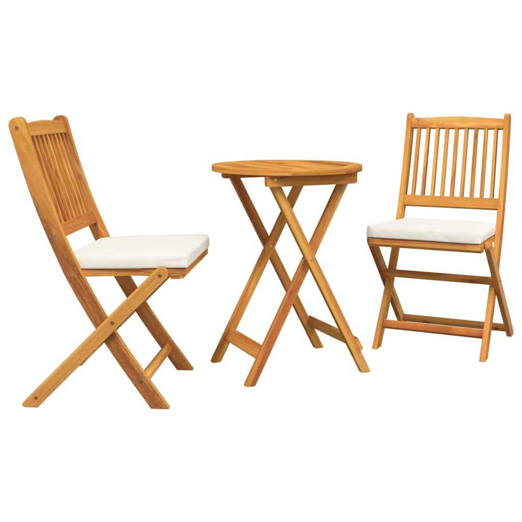 Ensemble bistro de jardin 3 pcs Marron Bois d'Acacia Massif - XIOS