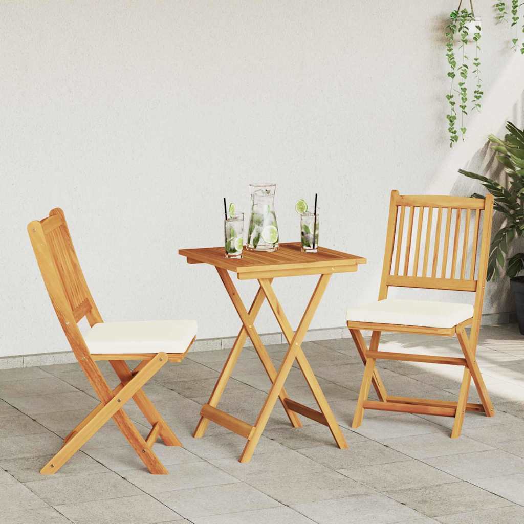 Ensemble bistro de jardin 3 pcs Marron Bois d'Acacia Massif - XIOS