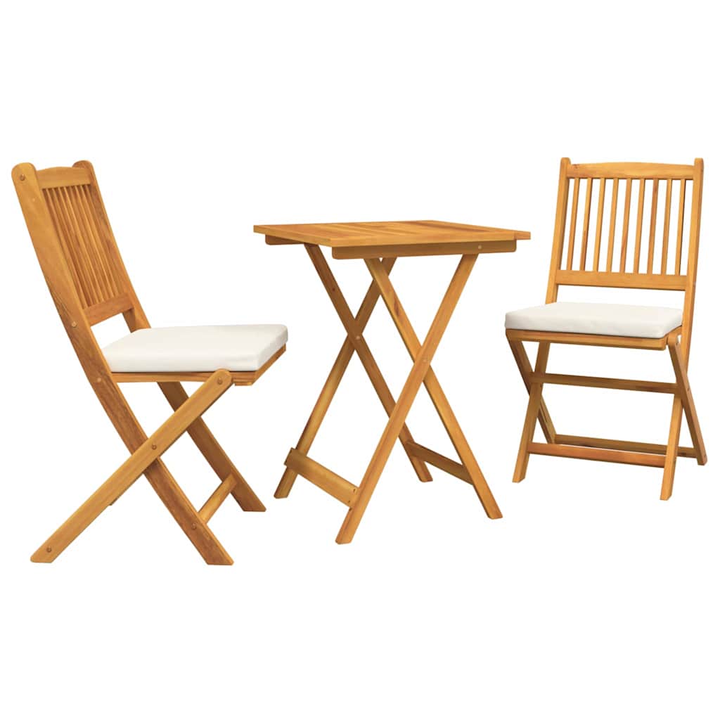 Ensemble bistro de jardin 3 pcs Marron Bois d'Acacia Massif - XIOS