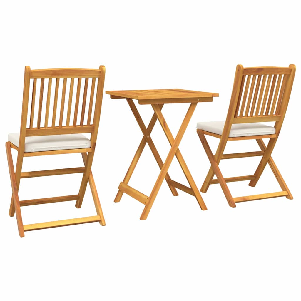 Ensemble bistro de jardin 3 pcs Marron Bois d'Acacia Massif - XIOS