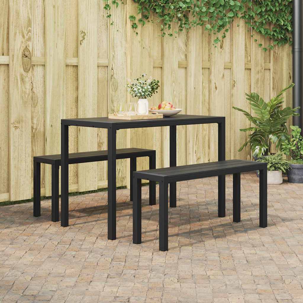 Ensemble de salle à manger pour jardin 3 pcs Anthracite Acier - XIOS