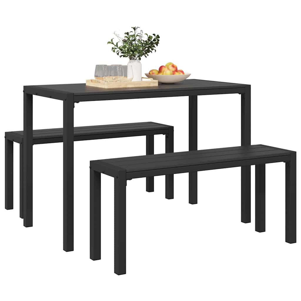Ensemble de salle à manger pour jardin 3 pcs Anthracite Acier - XIOS