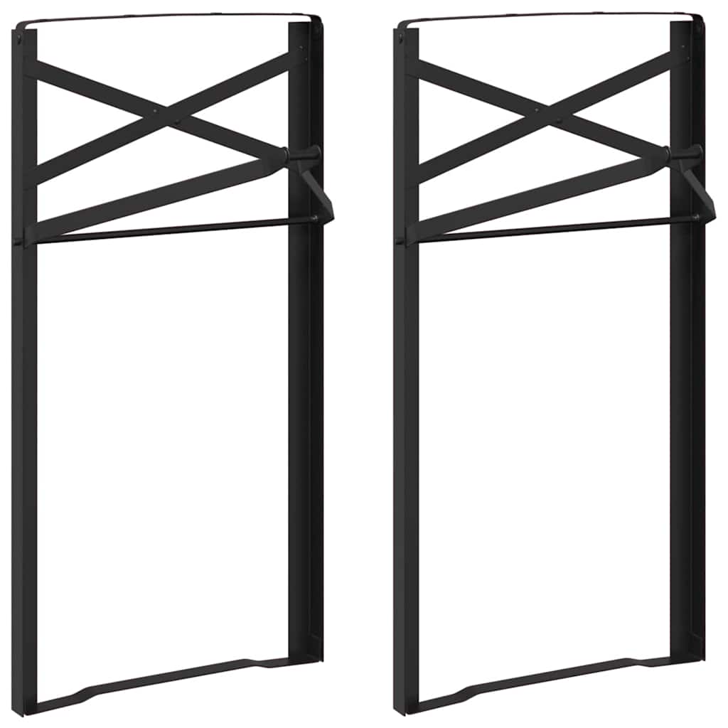 Pied de Table à Bière 2 pcs Noir 39 x 3 x 75 cm - XIOS
