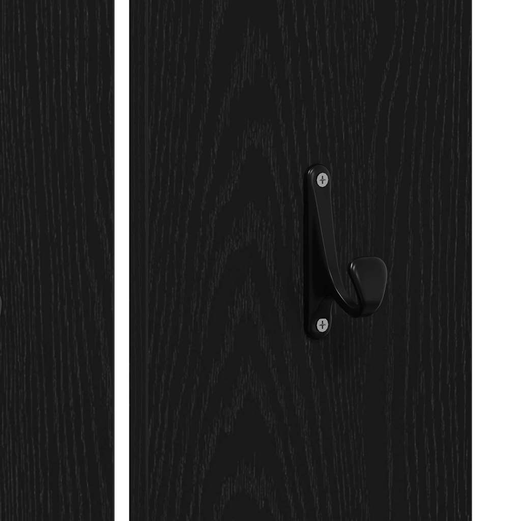 Ensemble de meubles d'entrée 5 pcs Chêne noir et argent - XIOS