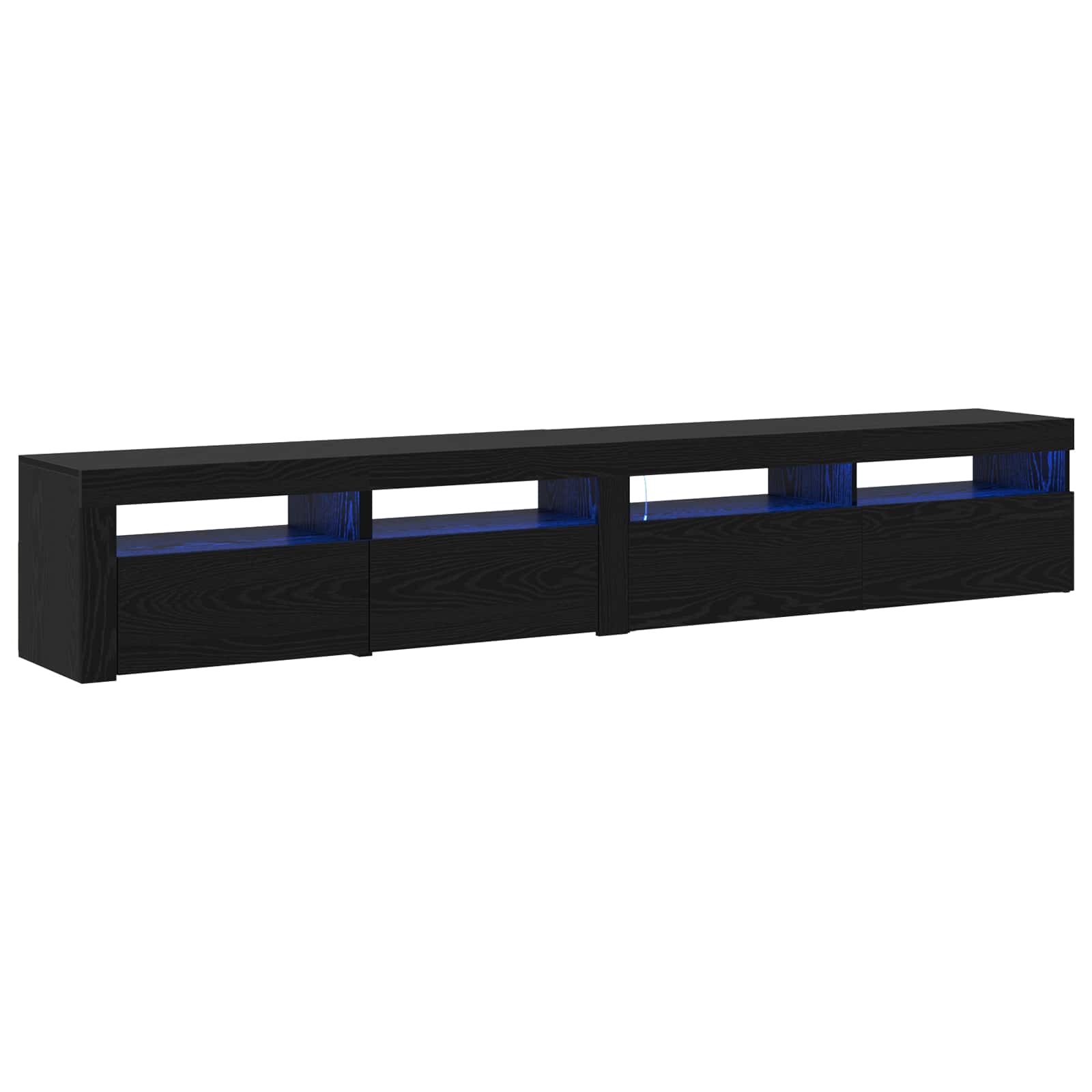 Meuble TV 2 pcs Chêne noir 240 x 35 x 40 cm Bois d'ingénierie - XIOS