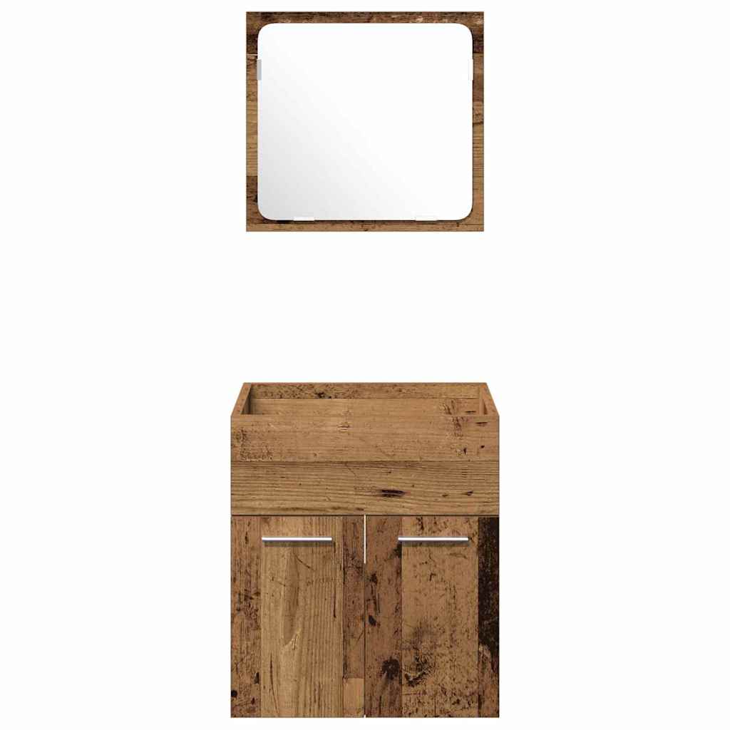 Ensemble de mobilier de salle de bain 4 pc Bois Ancien