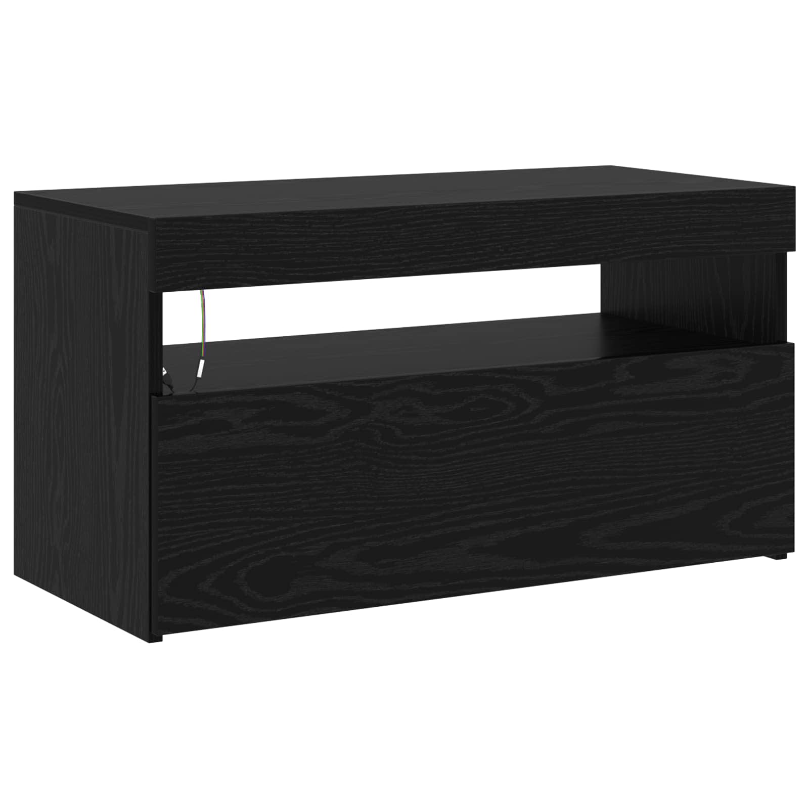 Meuble TV 2 pcs Chêne noir 195 x 35 x 40 cm Bois d'ingénierie - XIOS