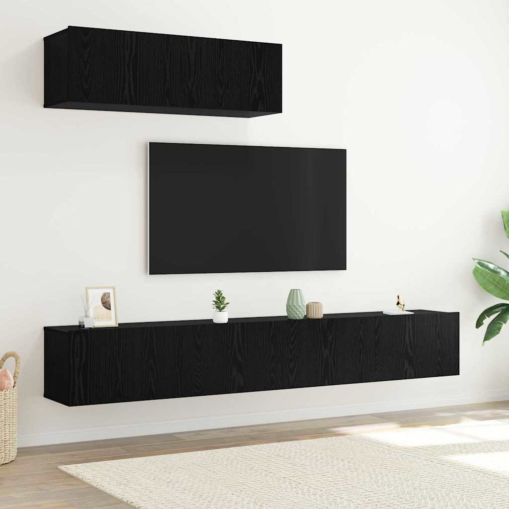 Ensemble meuble TV 3 pcs Chêne noir Bois d'ingénierie - XIOS