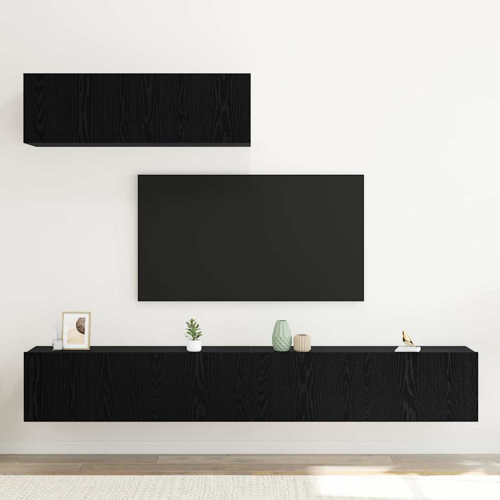 Ensemble meuble TV 3 pcs Chêne noir Bois d'ingénierie - XIOS