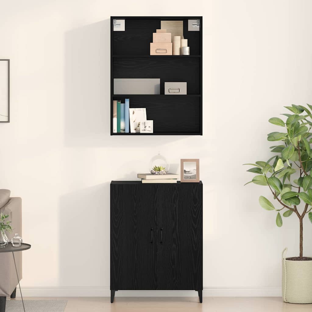 Buffet Chêne noir 69,5 x 32,5 x 180 cm Bois d'ingénierie - XIOS