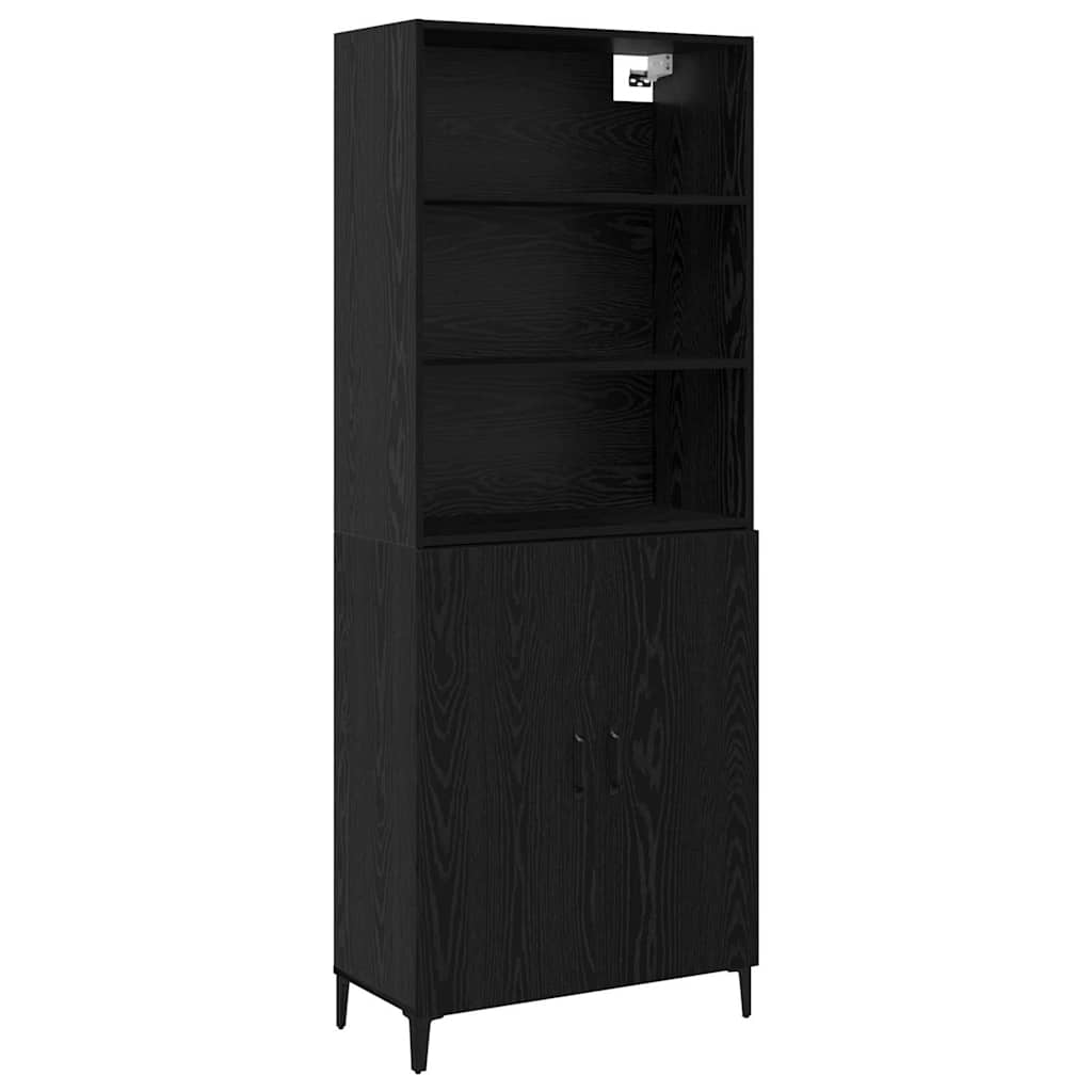 Buffet Chêne noir 69,5 x 32,5 x 180 cm Bois d'ingénierie