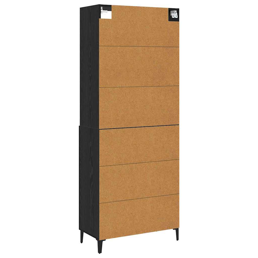 Buffet Chêne noir 69,5 x 32,5 x 180 cm Bois d'ingénierie - XIOS