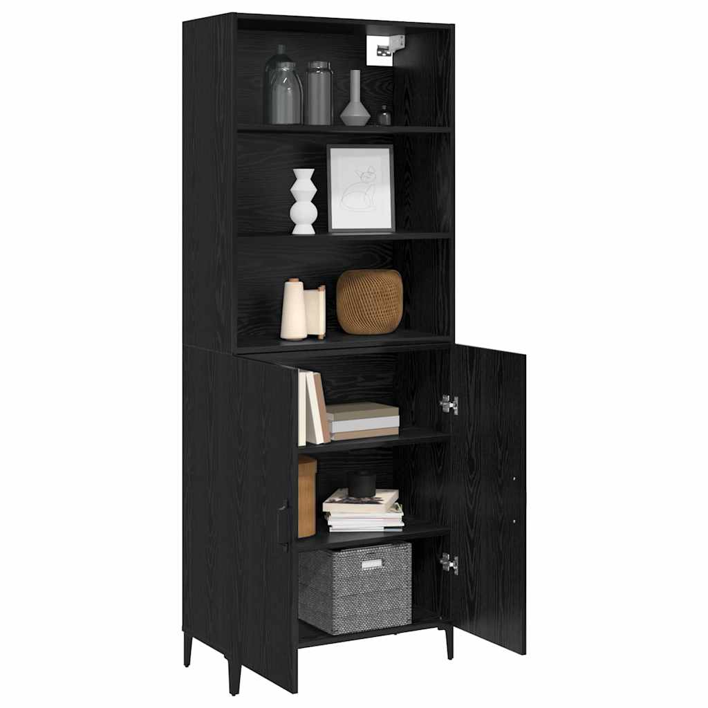 Buffet Chêne noir 69,5 x 32,5 x 180 cm Bois d'ingénierie - XIOS