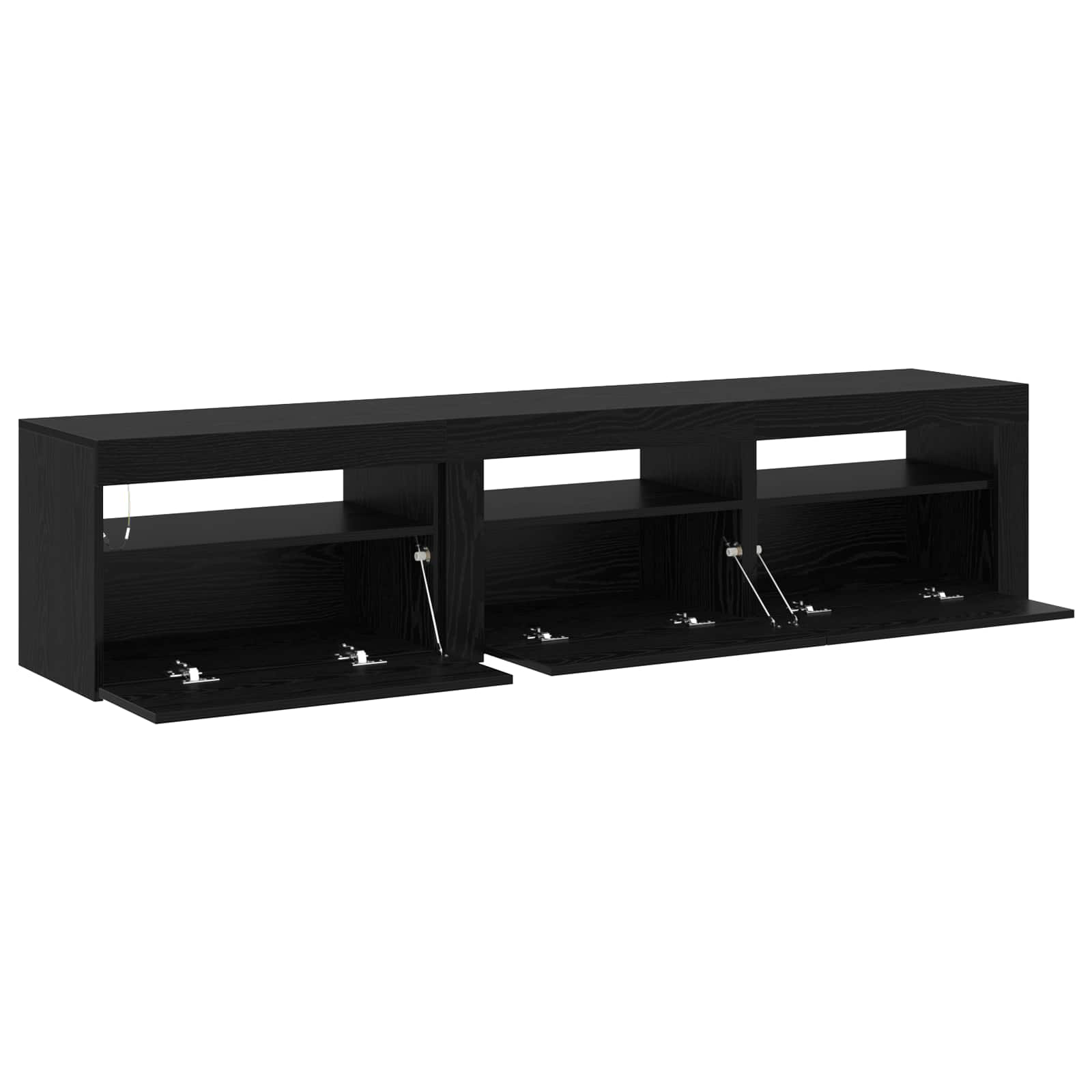 Meuble TV 2 pcs Chêne noir 180 x 35 x 40 cm Bois d'ingénierie - XIOS