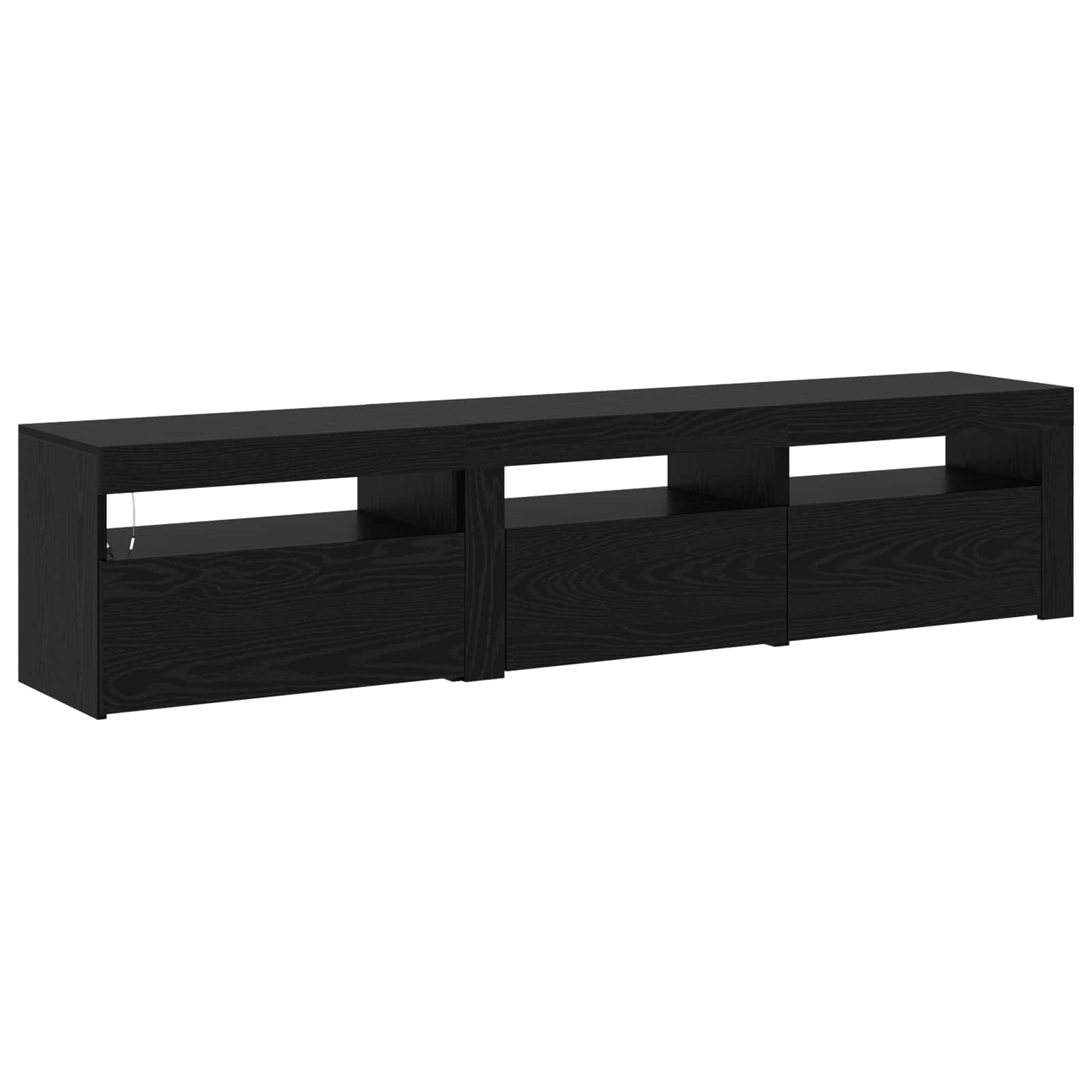 Meuble TV 2 pcs Chêne noir 180 x 35 x 40 cm Bois d'ingénierie - XIOS