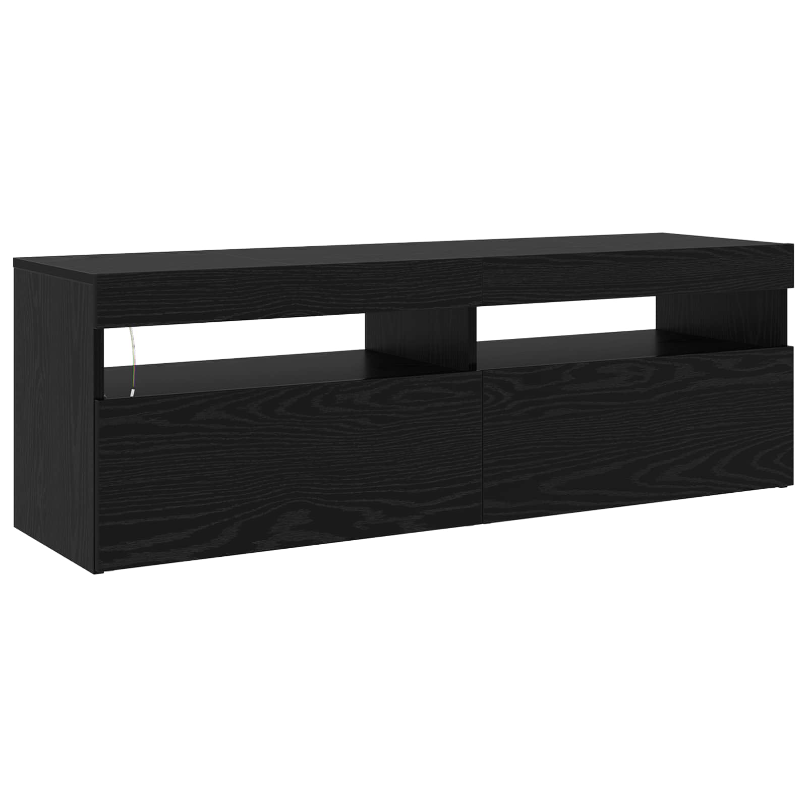 Meuble TV 2 pcs Chêne noir 260 x 37 x 40 cm Bois d'ingénierie