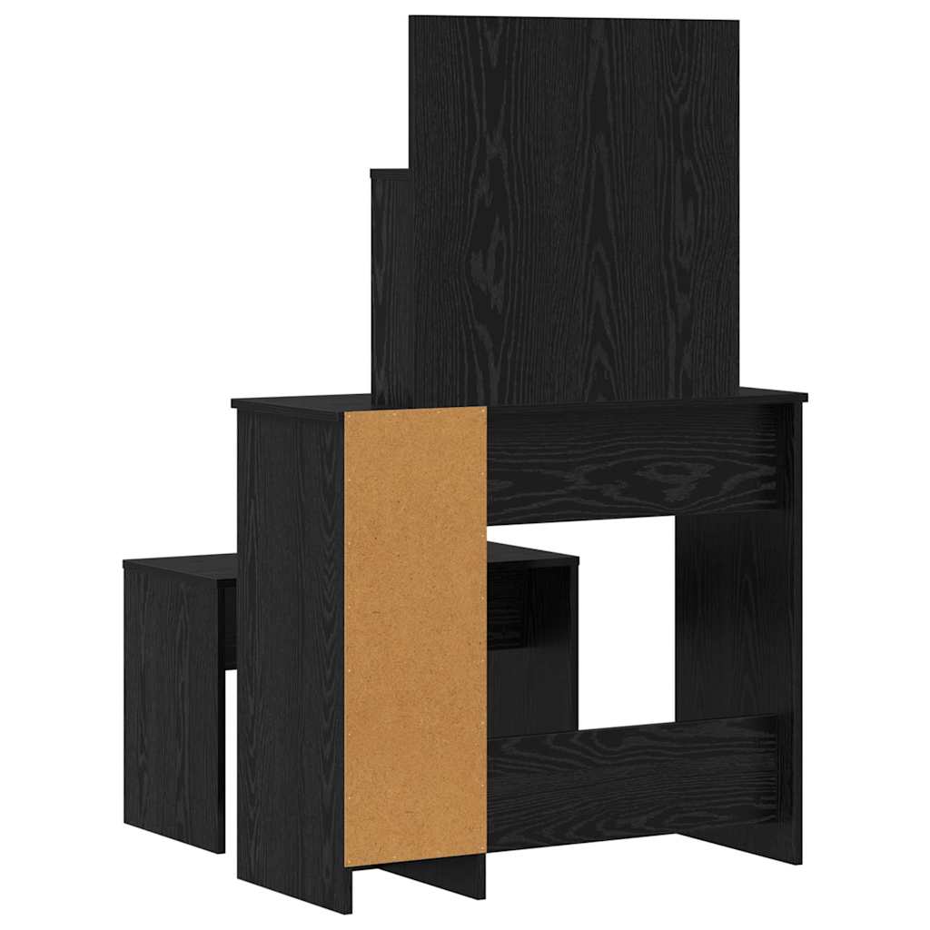 Ensemble de Coiffeuse avec tiroir Chêne noir 86.5 x 35 x 136 cm - XIOS