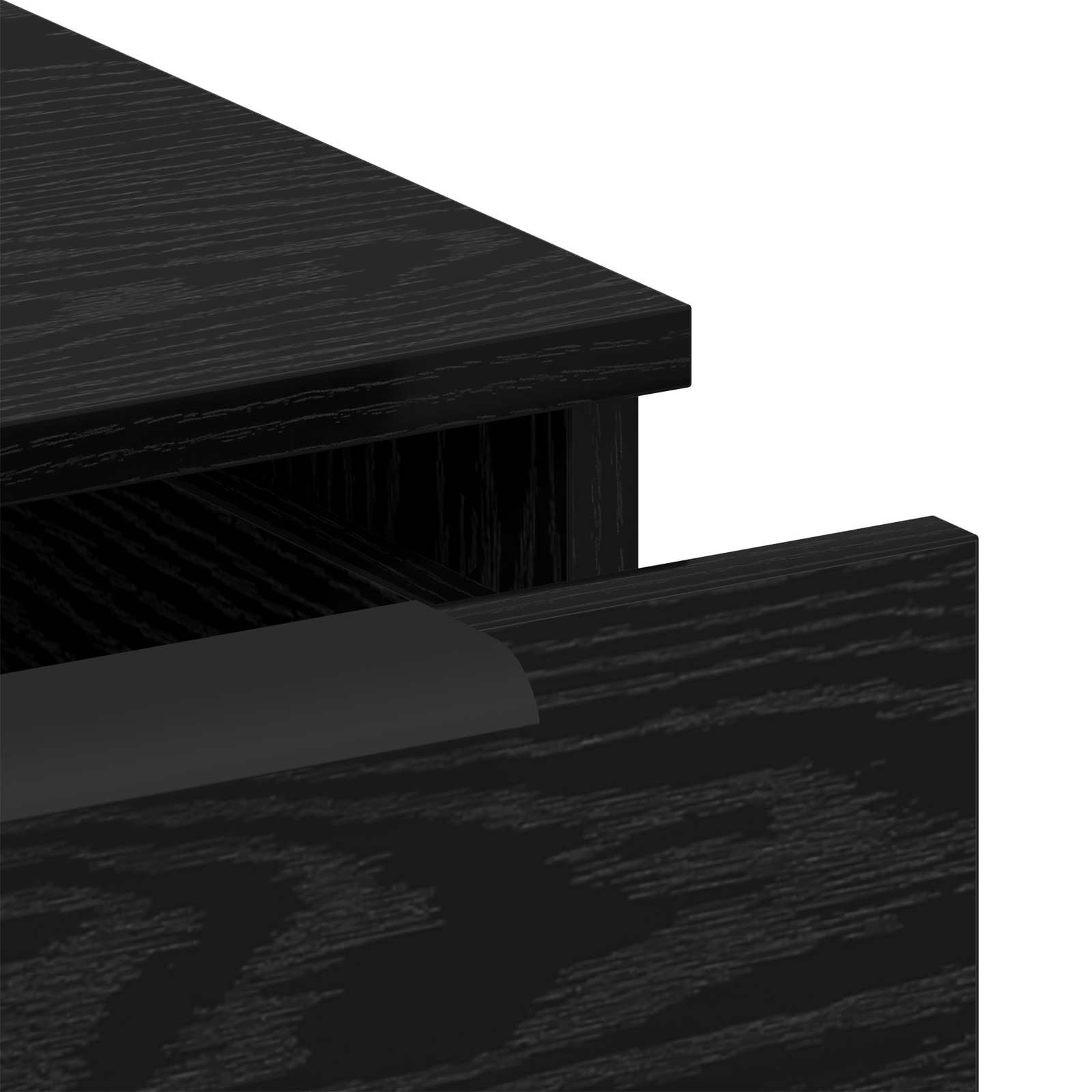 Bureau avec porte Chêne noir 133 x 50 x 75 cm Bois d'ingénierie - XIOS