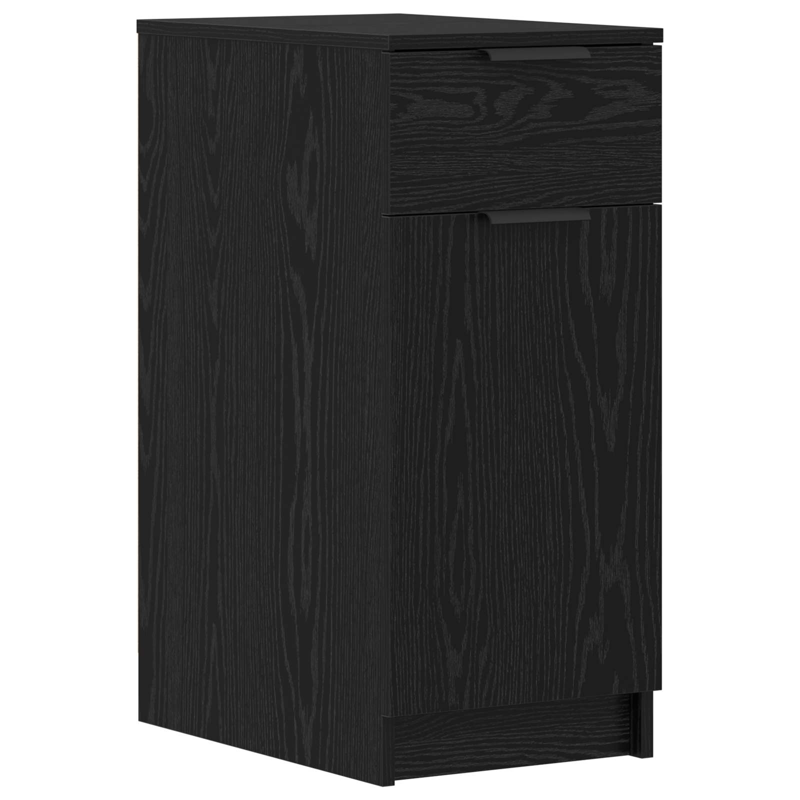 Bureau avec porte Chêne noir 133 x 50 x 75 cm Bois d'ingénierie - XIOS