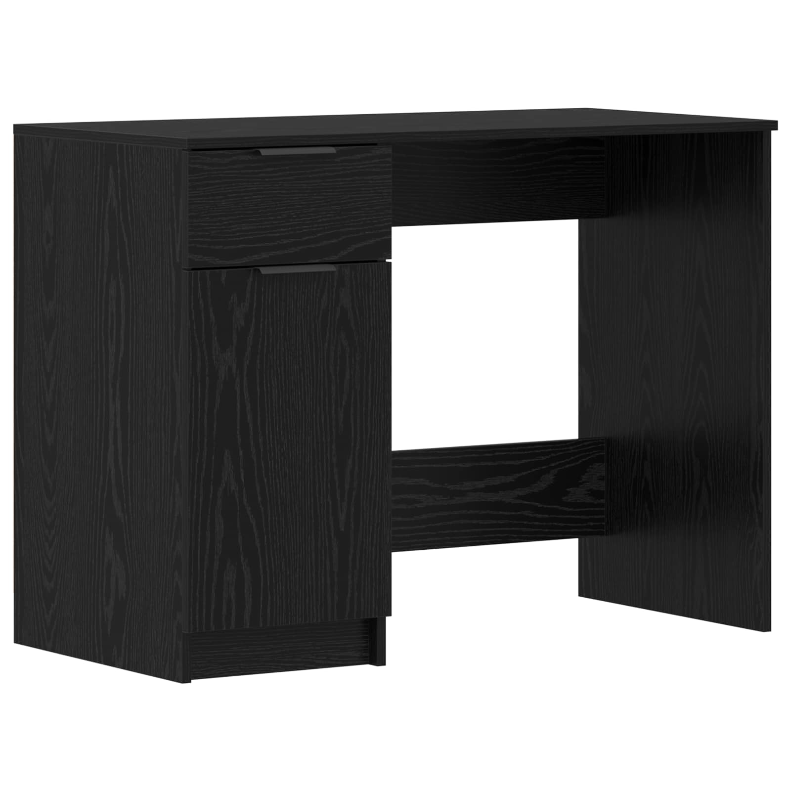 Bureau avec porte Chêne noir 133 x 50 x 75 cm Bois d'ingénierie - XIOS