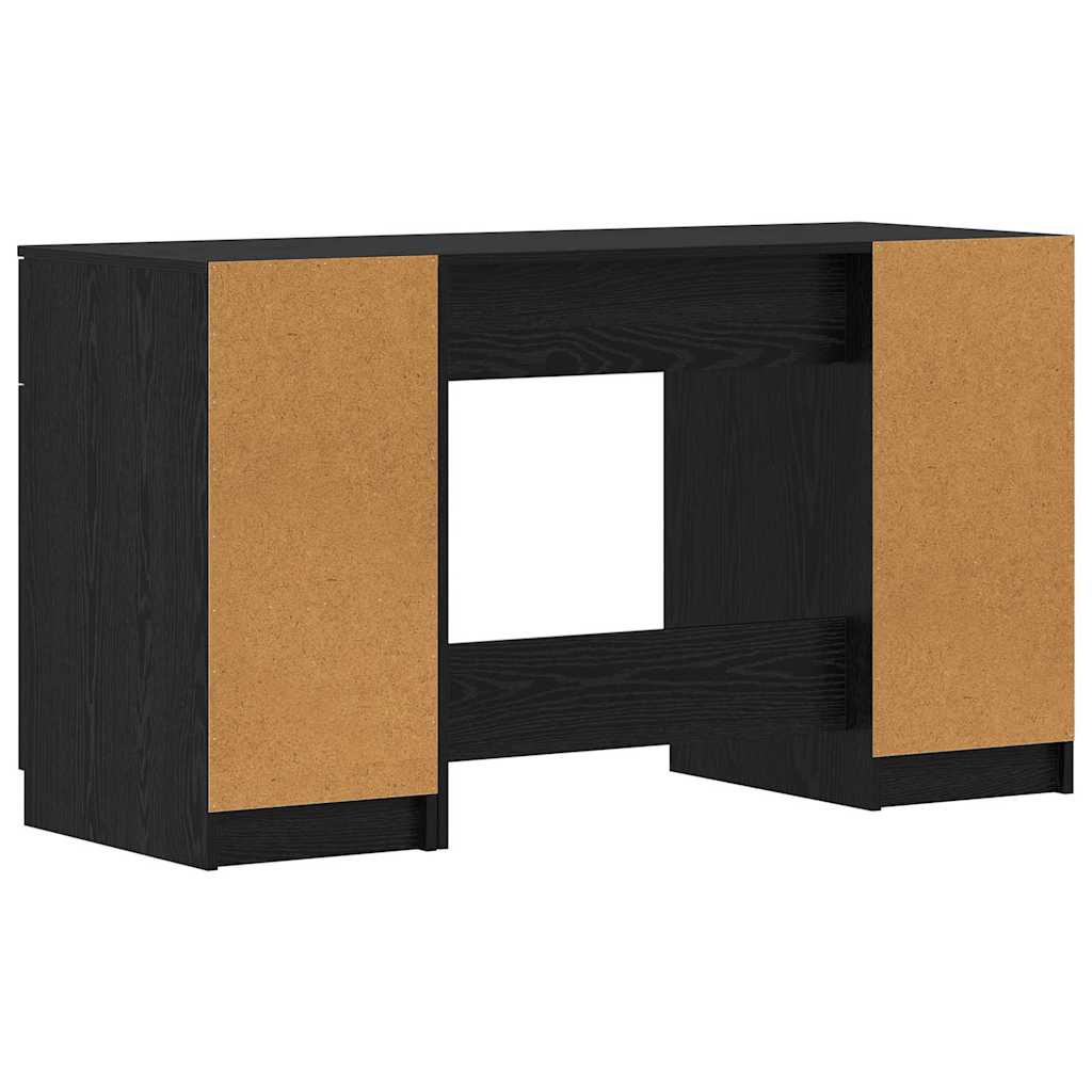 Bureau avec porte Chêne noir 133 x 50 x 75 cm Bois d'ingénierie - XIOS