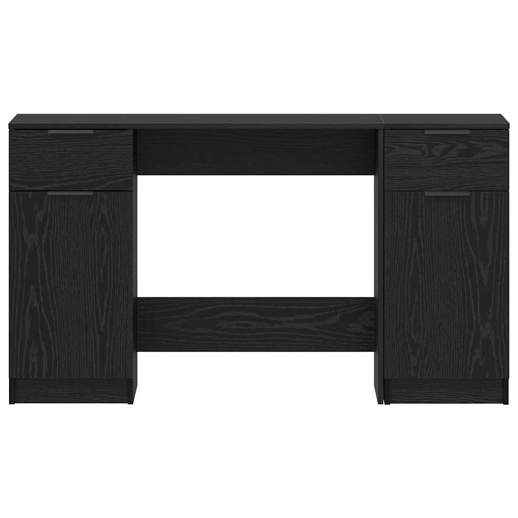 Bureau avec porte Chêne noir 133 x 50 x 75 cm Bois d'ingénierie - XIOS