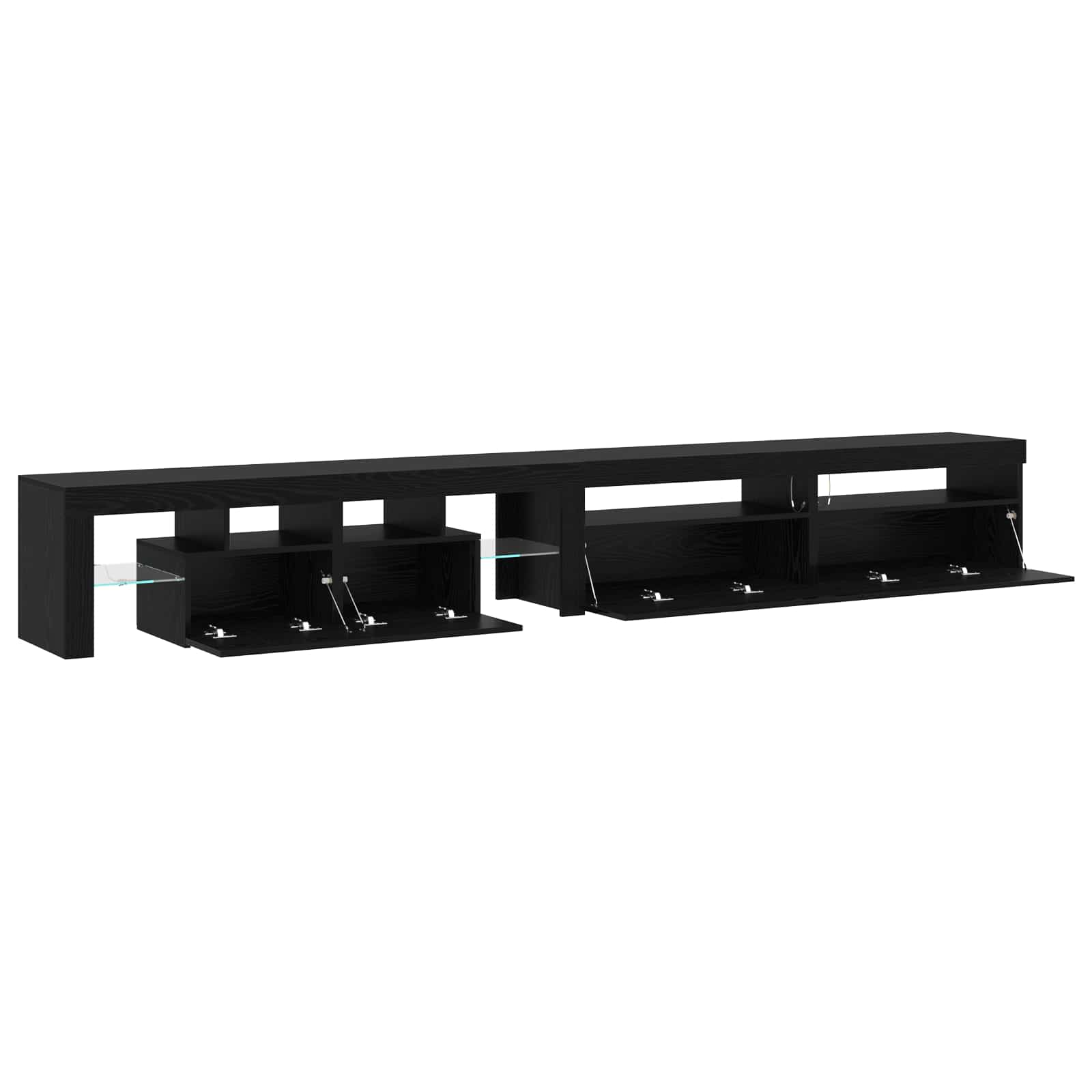 Meuble TV 3 pcs Chêne noir 290 x 36,5 x 40 cm Bois d'ingénierie