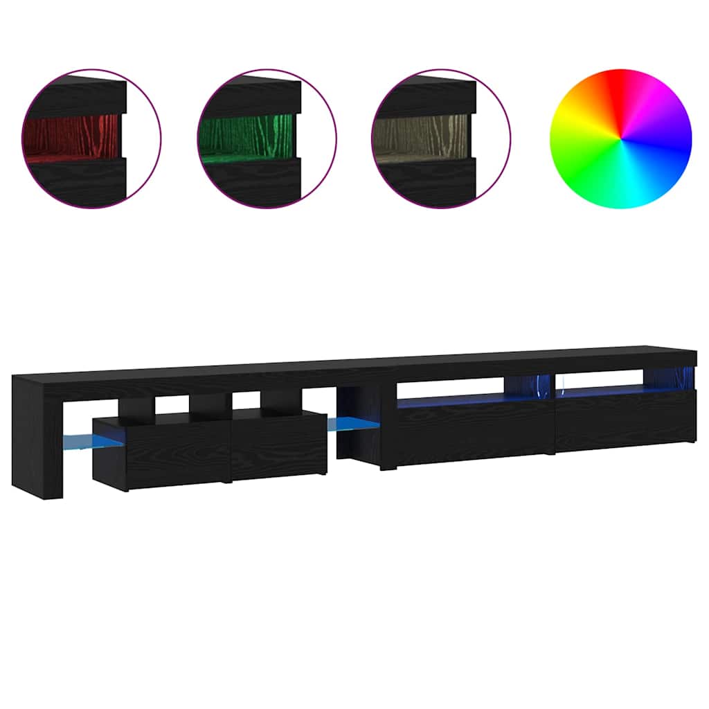 Meubles TV 3 pcs Chêne noir 290 x 36,5 x 40 cm - XIOS