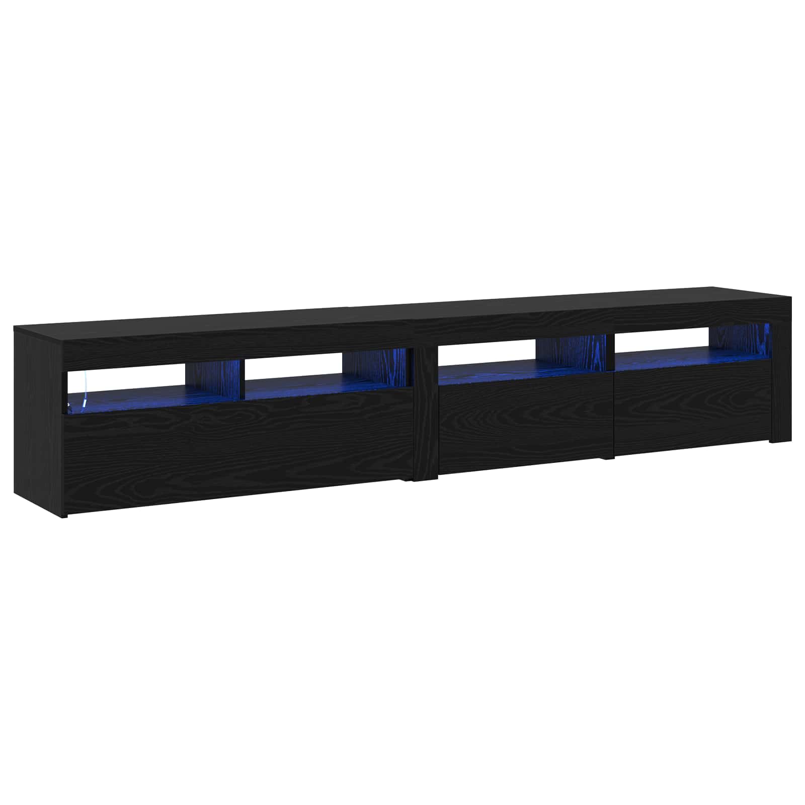 Meuble TV 2 pcs Chêne noir 210 x 35 x 40 cm Bois d'ingénierie - XIOS