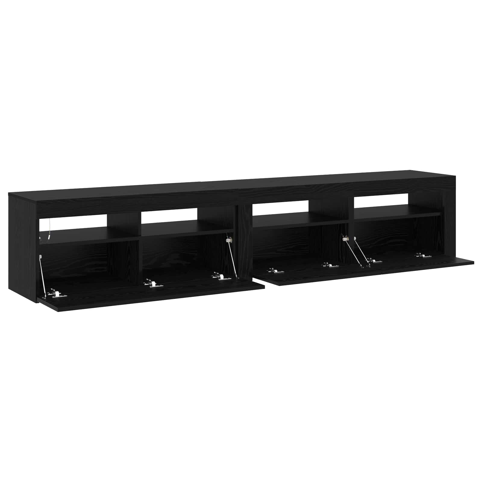 Meuble TV 2 pcs Chêne noir 210 x 35 x 40 cm Bois d'ingénierie - XIOS